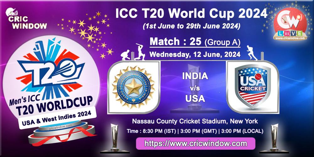 Match 25 - India vs USA live updates