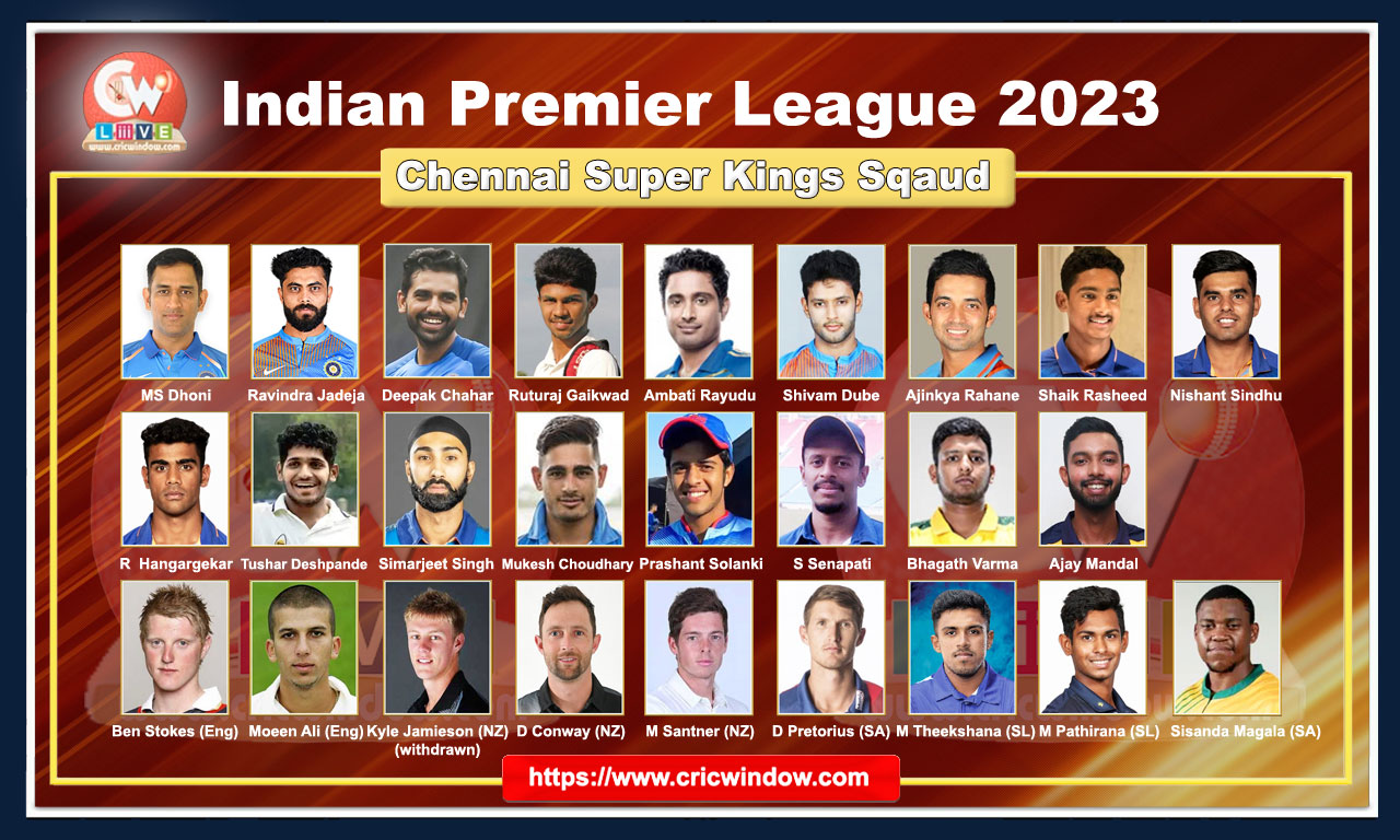 Chennai Super Kings Squad 2023
