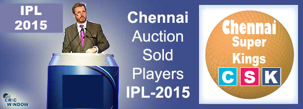2015 IPL CSK auction sold players list