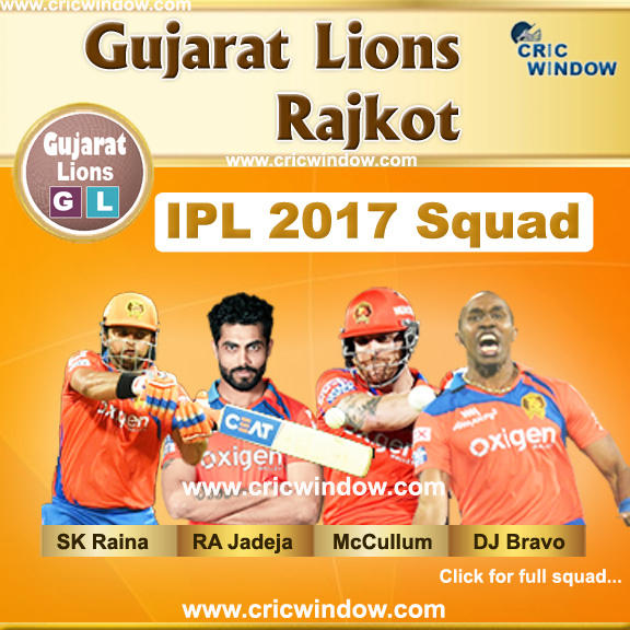 ipl 2017 Gujarat Lions squad