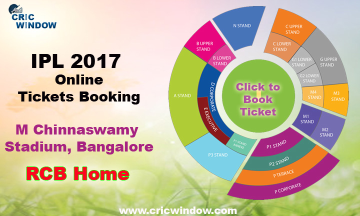 IPL M Chinnaswamy Stadium Tickets Booking 2017