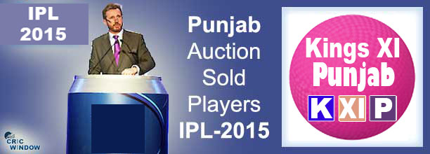 2015 IPL KXIP auction sold players list
