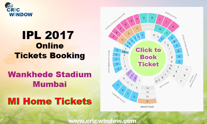IPL Wankhede Stadium, Mumbai Tickets Booking 2017
