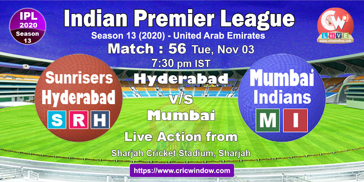 IPL srh vs mi match live previews 2020