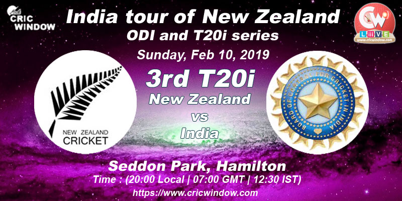 3rd t20i : New Zealand vs India live action