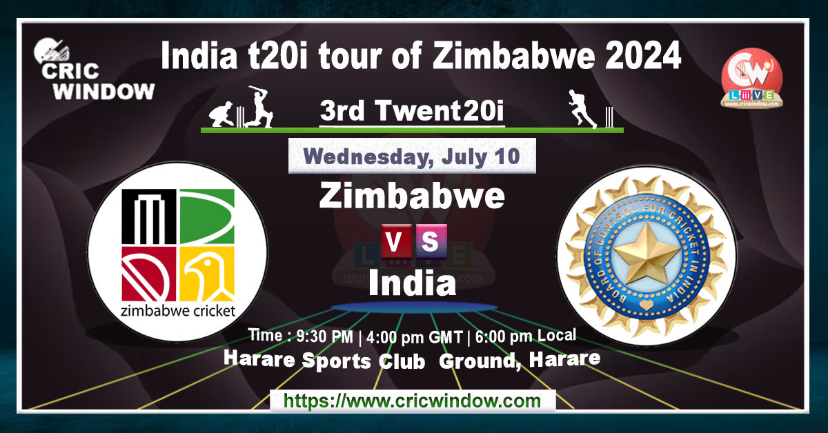 India vs Zimbabwe 3rd t20i live