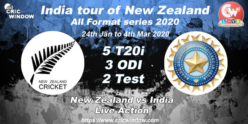 New Zealand vs India Schedule series 2020