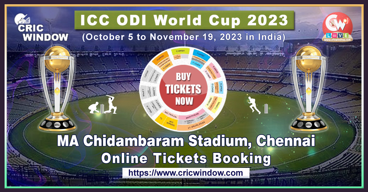 icc odi worldcup MA Chidambaram Stadium tickets booking 2023