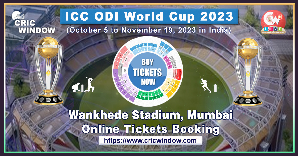 icc odi worldcup wankhede stadium tickets booking 2023