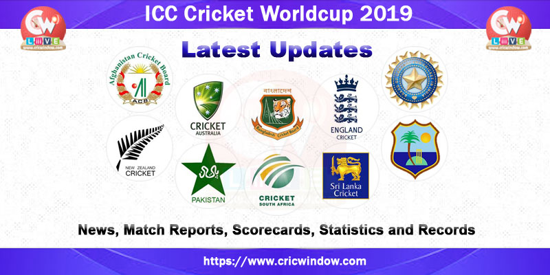 ICC Worldcup 2019 latest updates