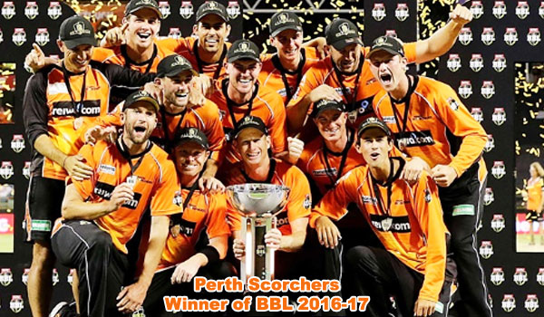 Scorchers winner of BBL 2016/17