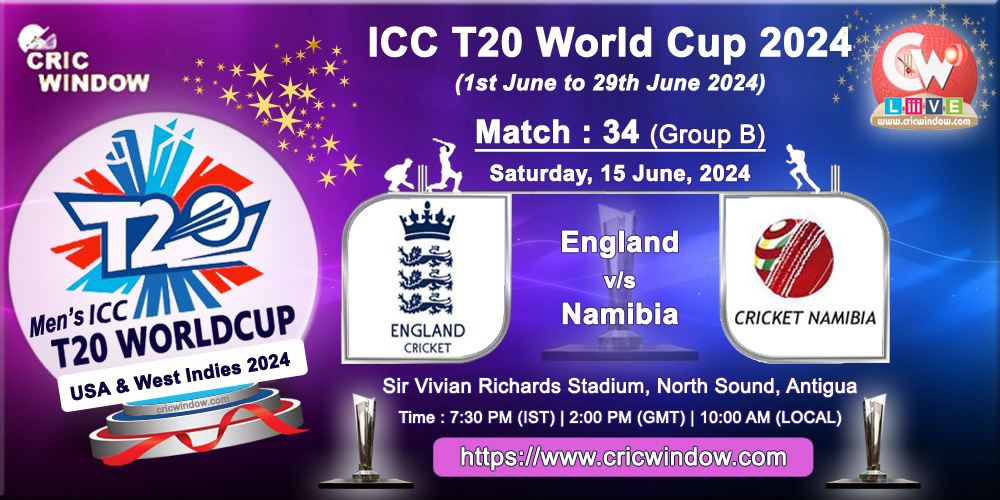 Match 34 - England vs Namibia live updates