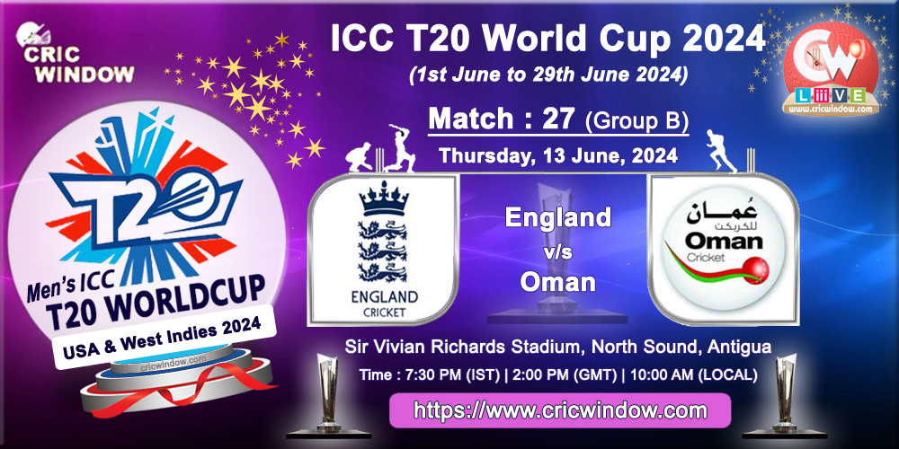 Match 27 - England vs Oman live updates