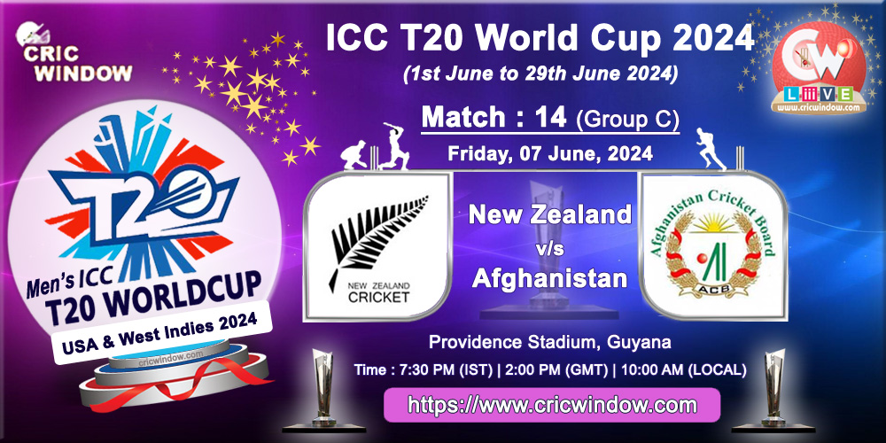 New Zealand vs Afghanistan ICC T20 World Cup 2024 Live