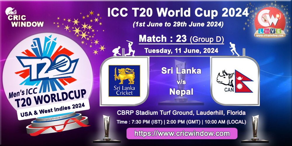 Match 23 - Sri Lanka vs Nepal live updates