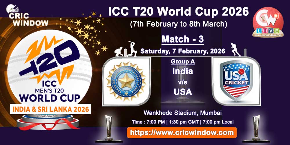 Ind vs USA ICC T20 Worldcup match live updates 2026