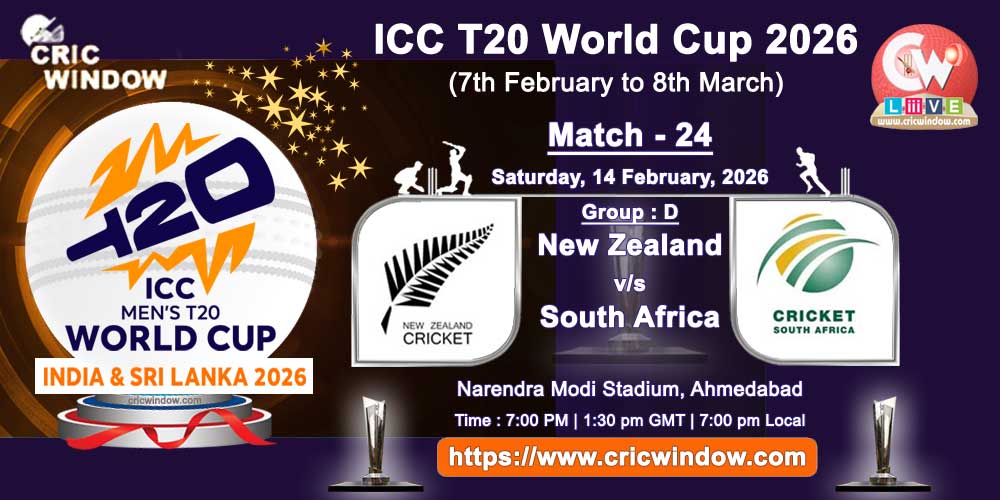 New Zealand vs South Africa ICC T20 Worldcup match live updates 2026