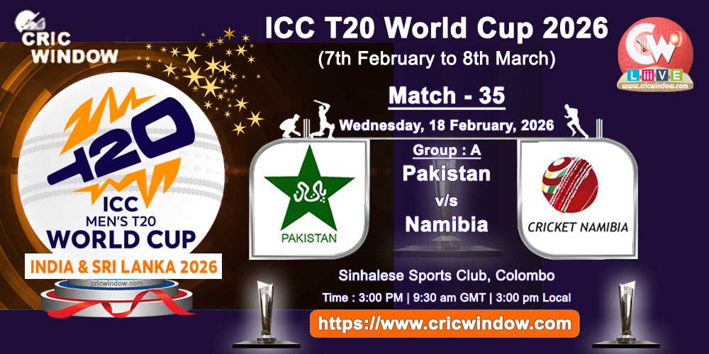 Pakistan vs Namibia ICC T20 Worldcup match live updates 2026