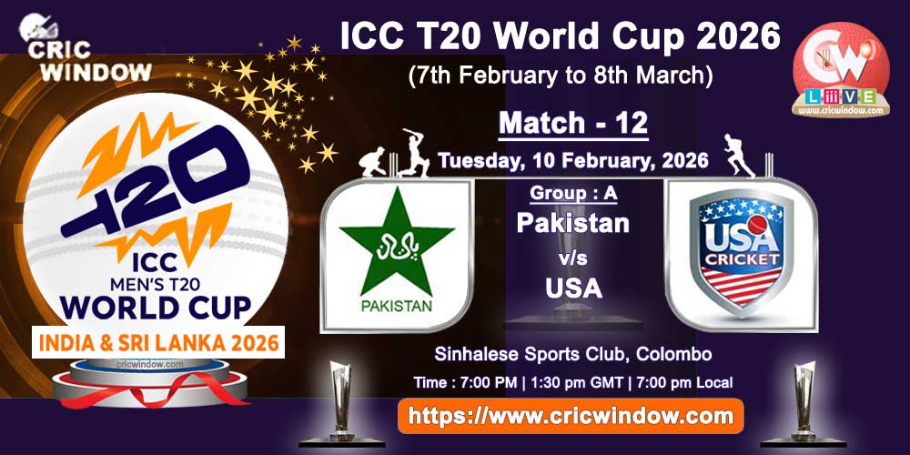 Pak vs USA ICC T20 Worldcup match live updates 2026
