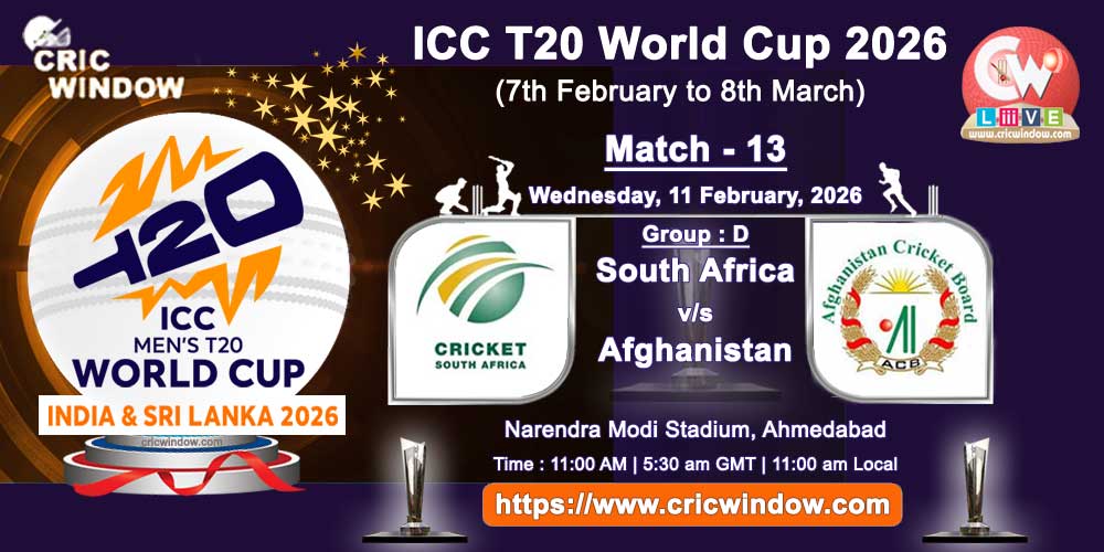 SA vs Afgh ICC T20 Worldcup match live updates 2026