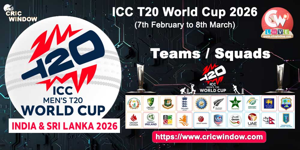 Squads : ICC T20 World Cup 2026