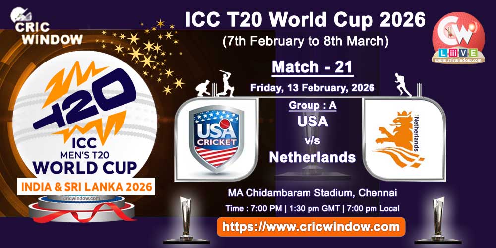 USA vs Netherlands ICC T20 Worldcup match live updates 2026