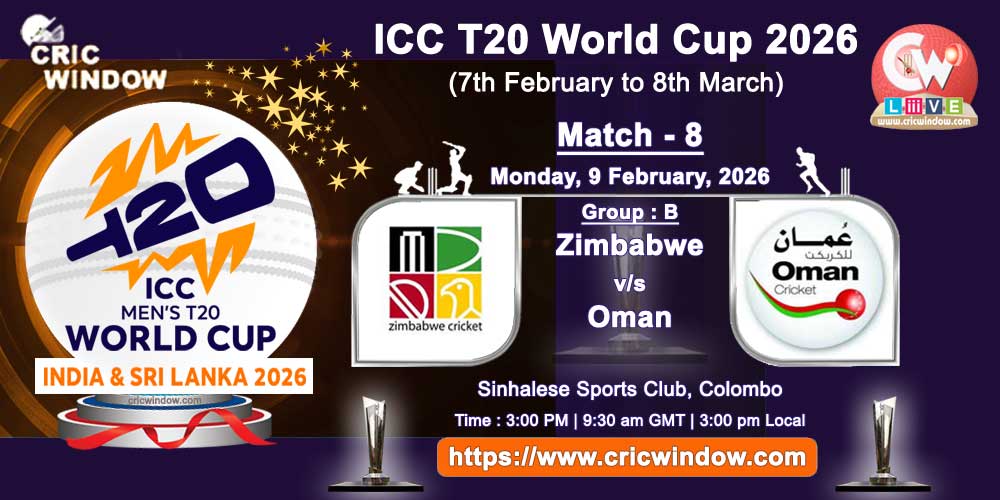 Zim vs Oman ICC T20 Worldcup match live updates 2026
