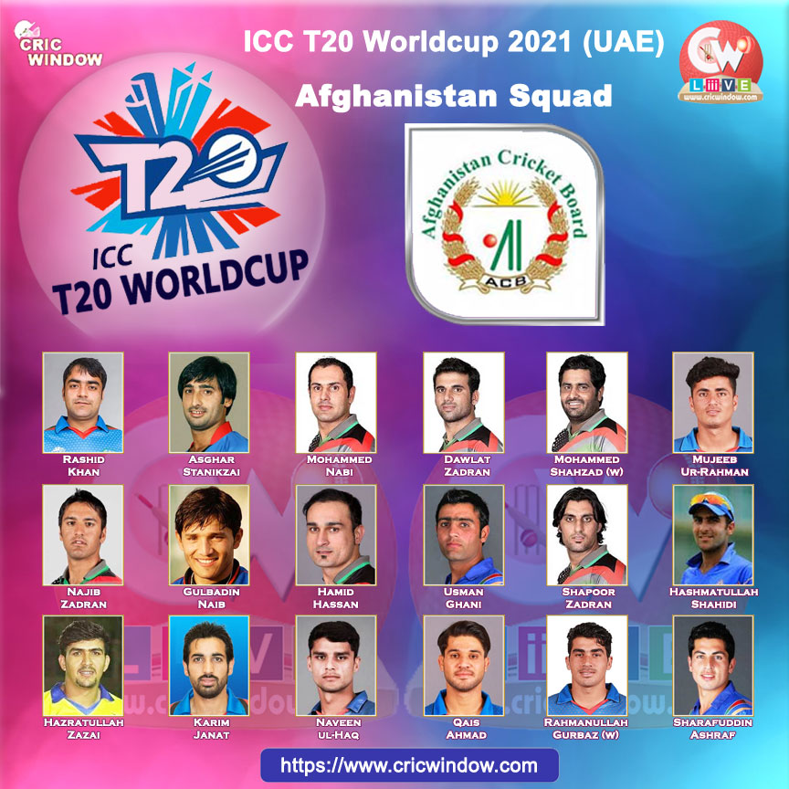 Afghanistan worldt20 squad