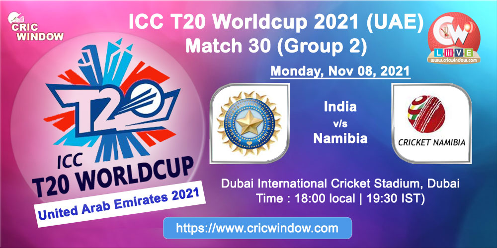 Worldt20 india vs namibia match centre