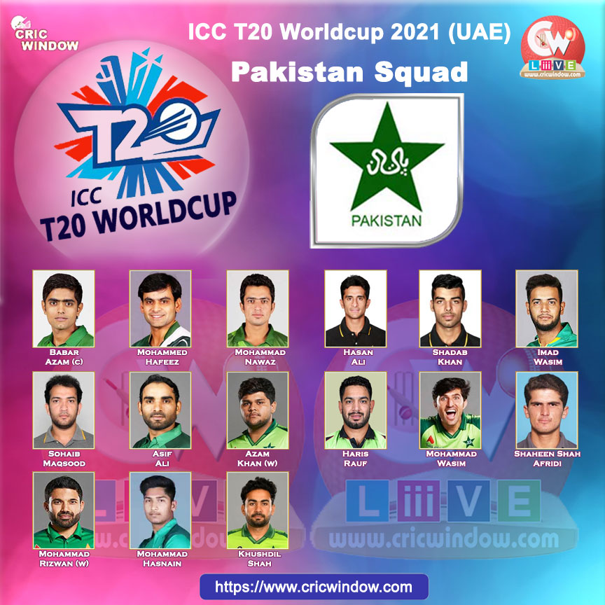 Pakistan worldt20 squad