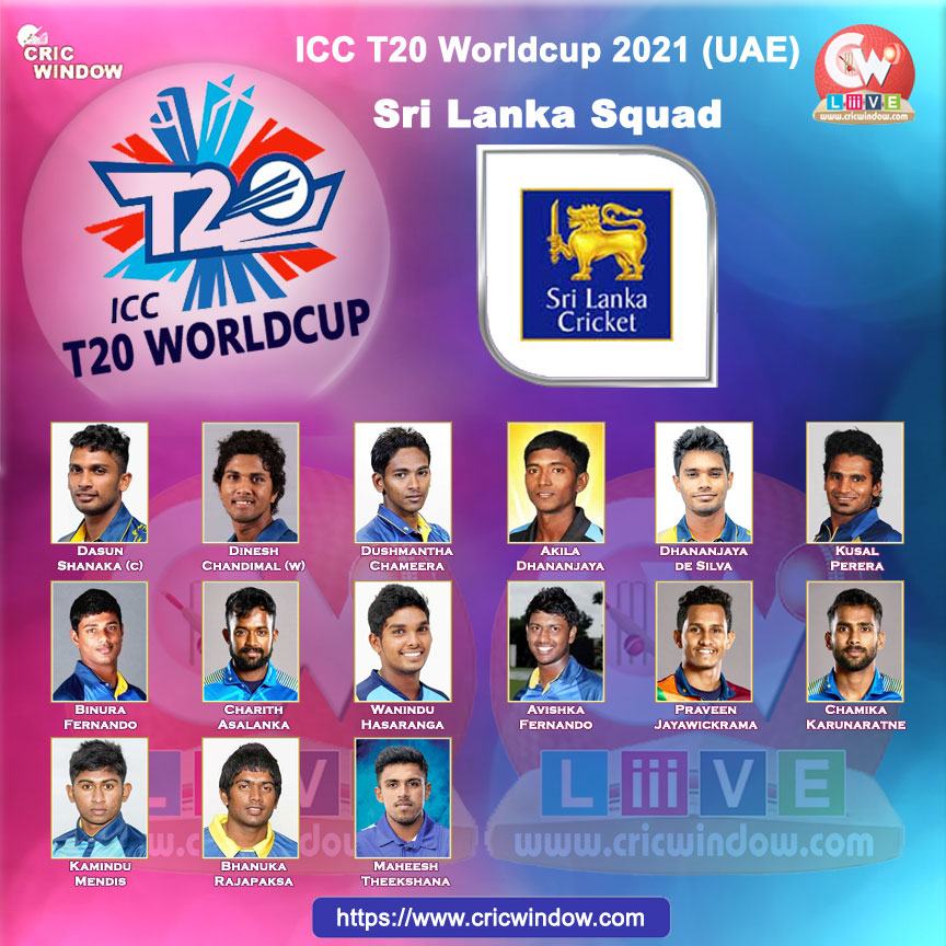 Sri Lanka worldt20 squad
