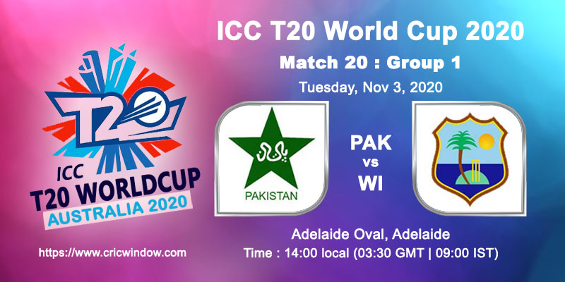 Worldt20 Pak vs WI report match20
