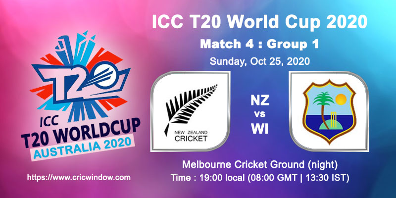 Worldt20 NZ vs WI report match4
