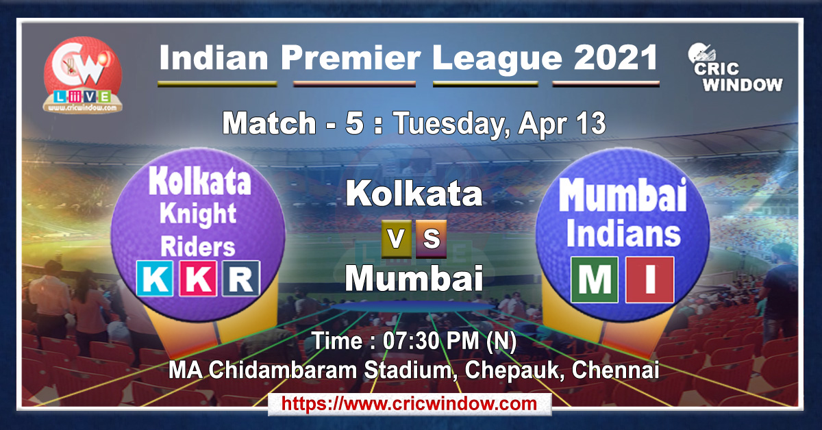 IPL kkr vs mi match live previews 2021