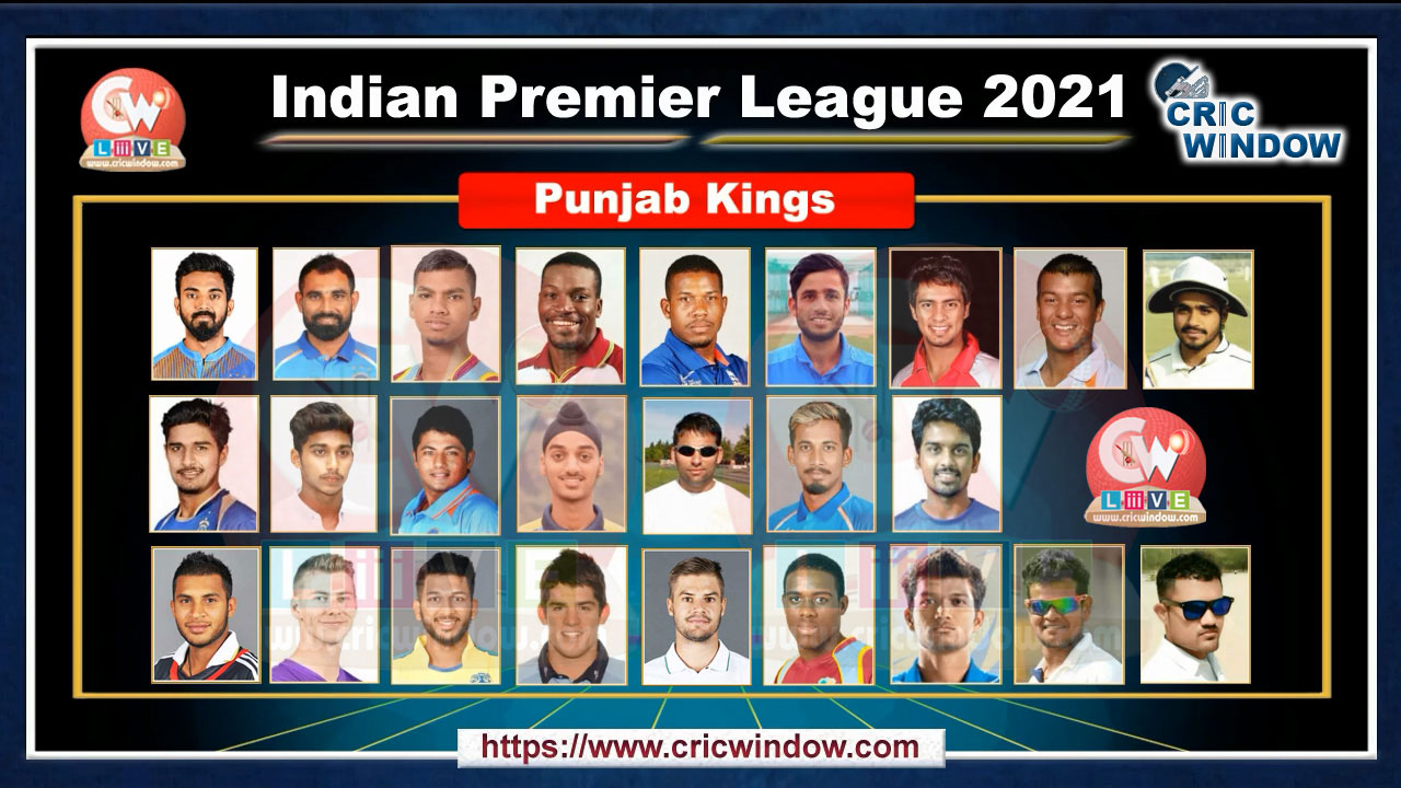 IPL PBKS squad 2021