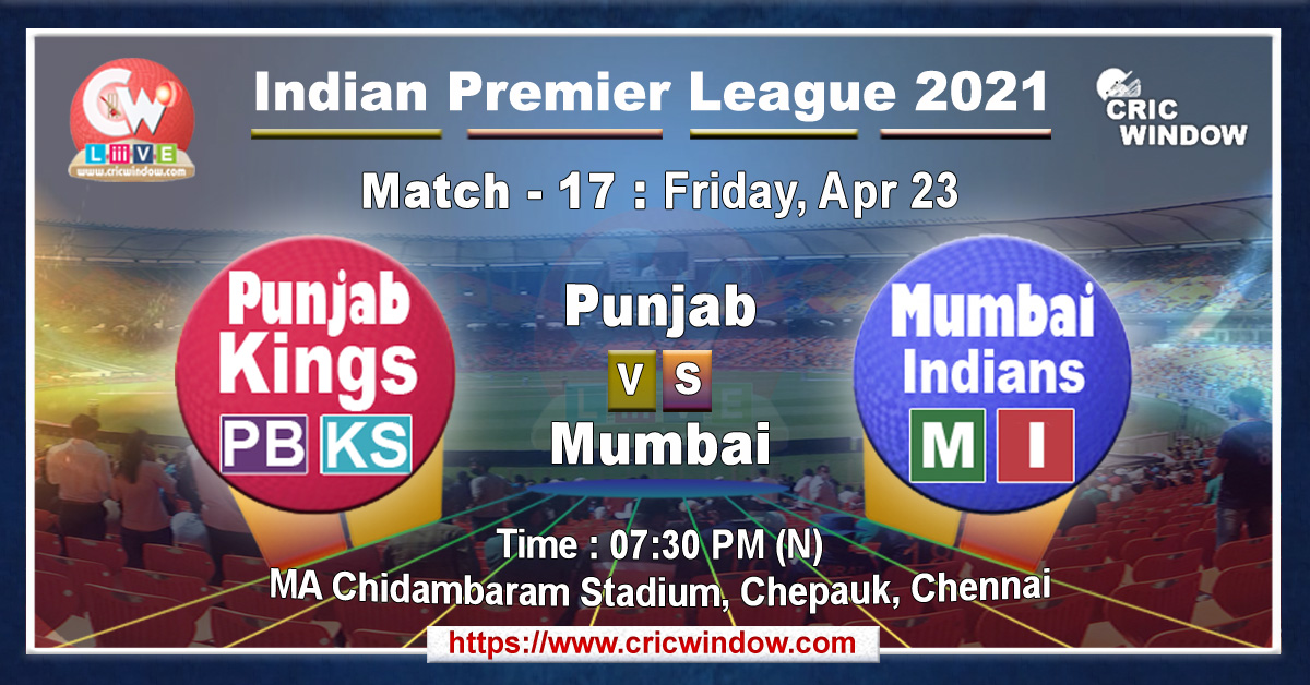 IPL PBKS vs MI match live previews 2021
