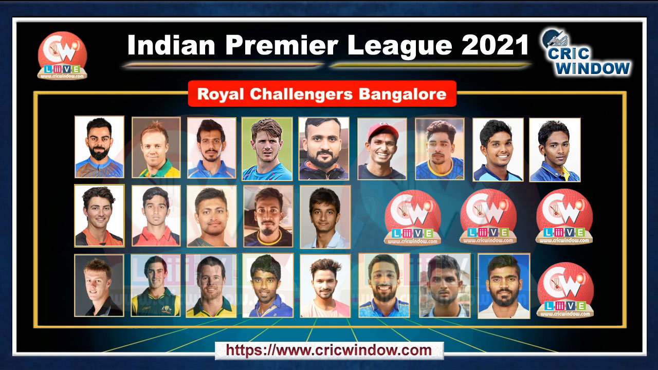 IPL Bangalore Squad 2021