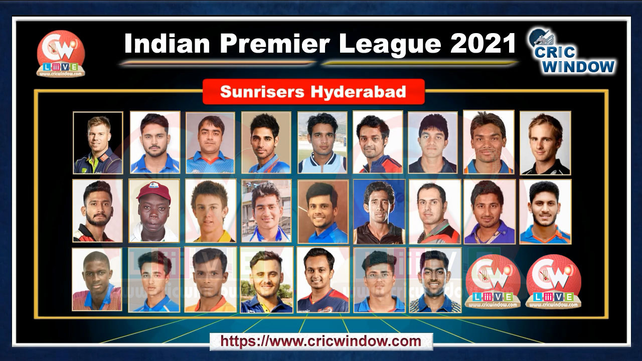Sunrisers Hyderabad Squad 2021
