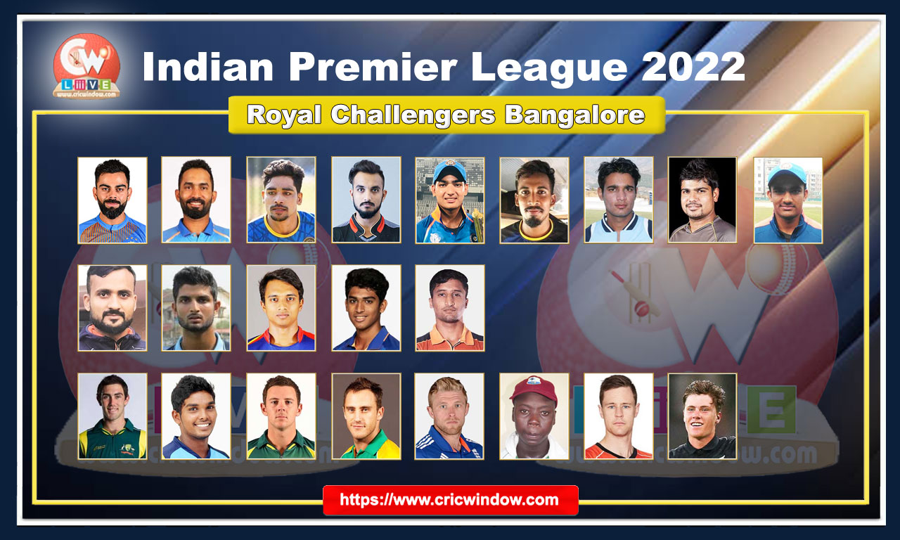 Royal Challengers Bangalore - Squad, RCB