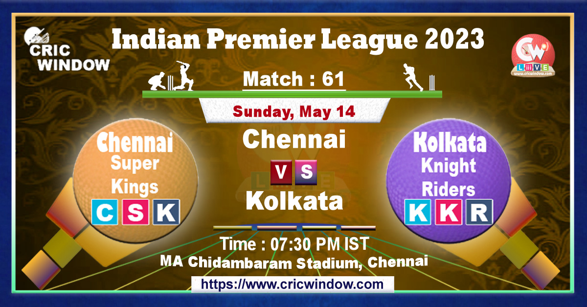 IPL CSK vs KKR live match action