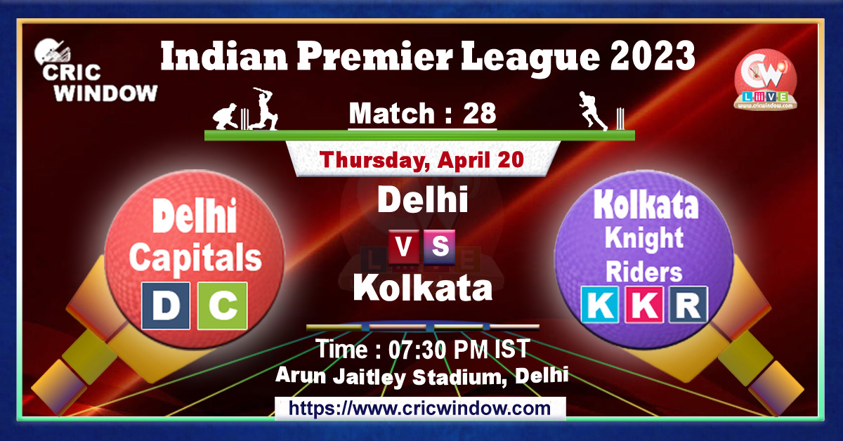 IPL DC vs KKR live match action