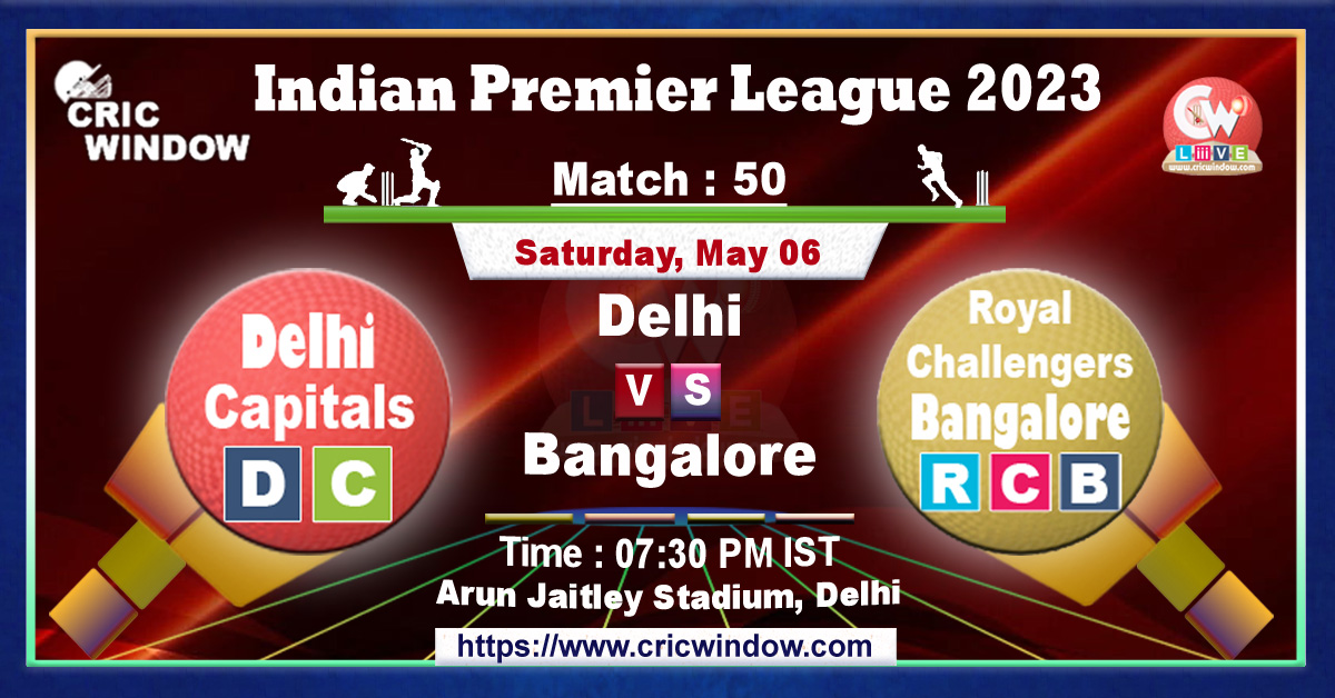 IPL DC vs RCB live match action