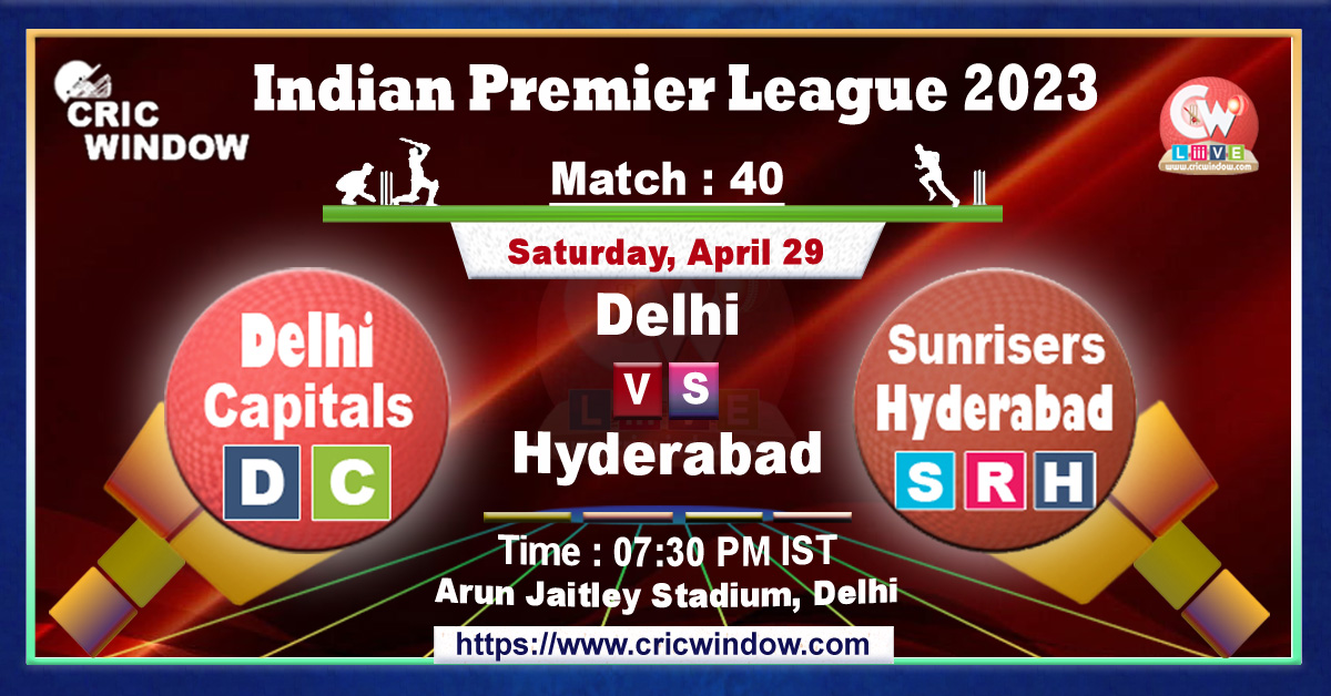 IPL DC vs SRH live match action