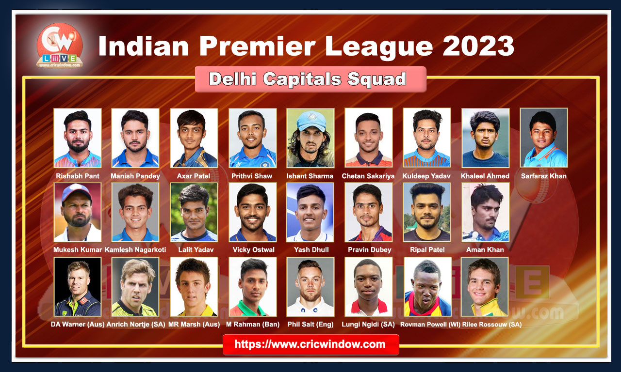IPL DC squad 2023