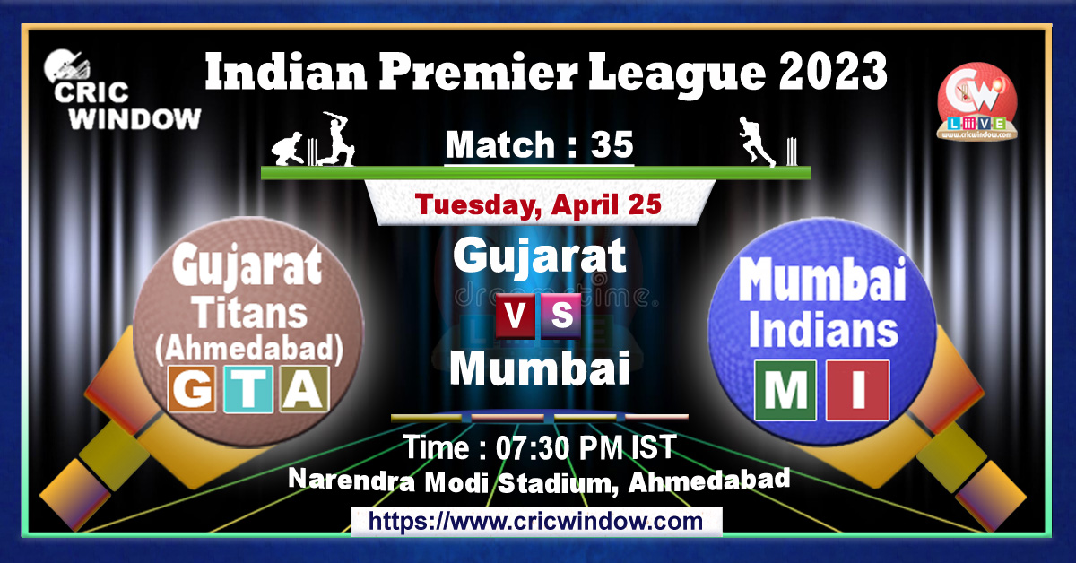 IPL GT vs MI live match action