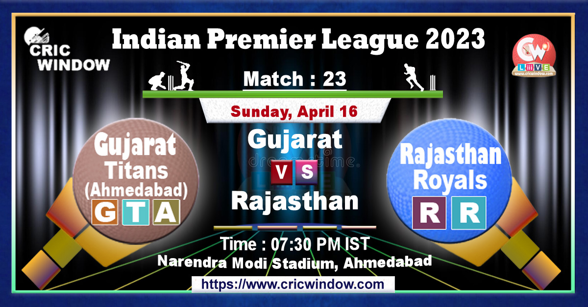 IPL GT vs RR live match action
