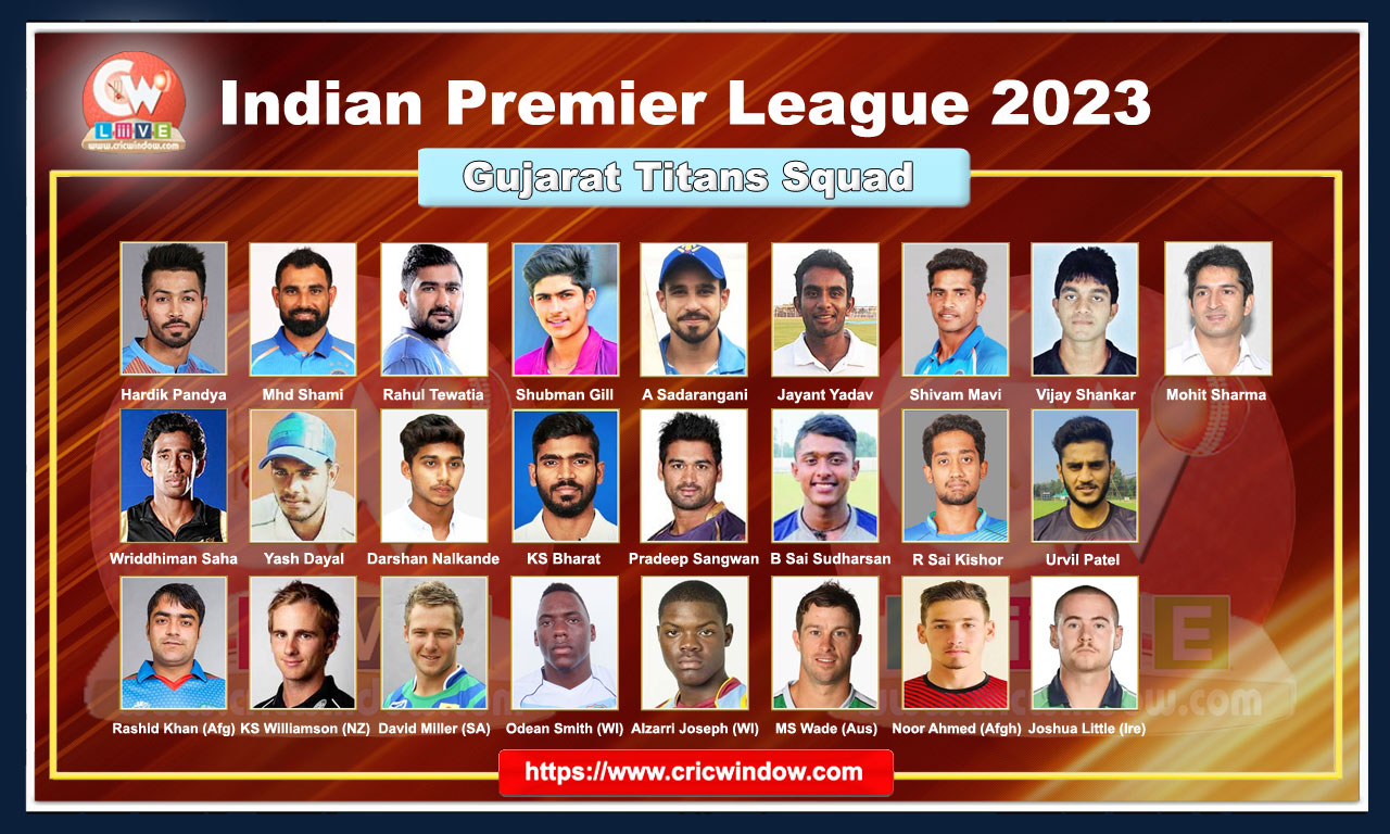 IPL Gujarat Titans squad 2023