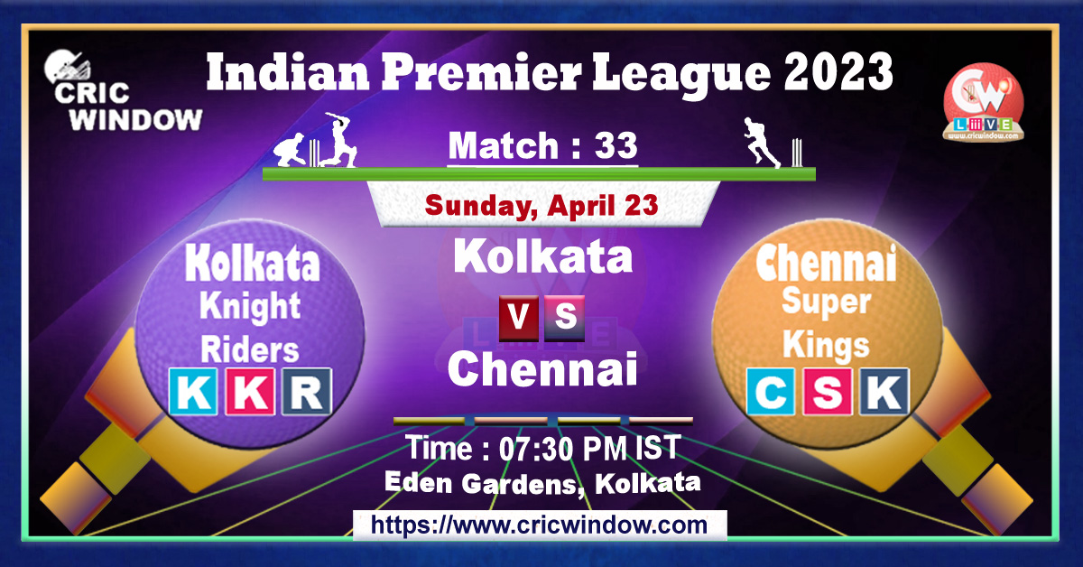 IPL KKR vs CSK live match action