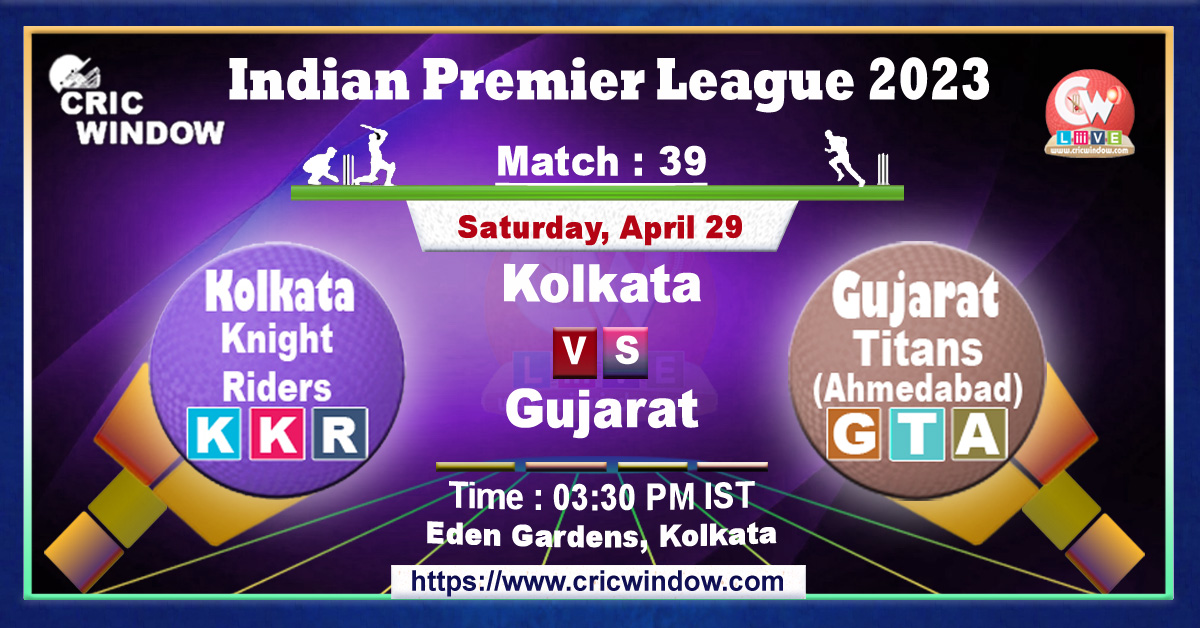 IPL KKR vs GT live match action