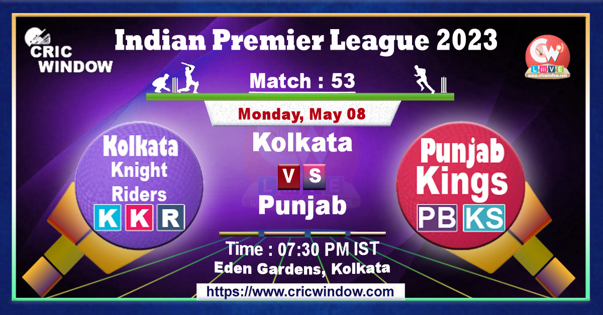 IPL KKR vs PBKS live match action